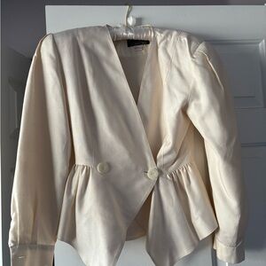 100% Silk Off White lined Suit